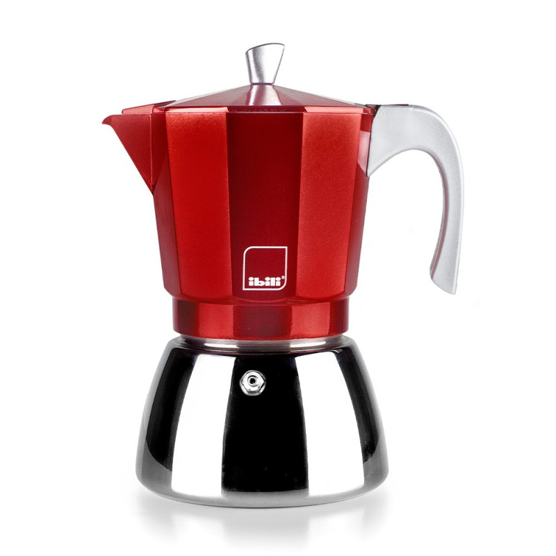 Cafetera express elba roja, 3 tazas