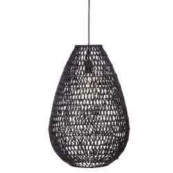 Lámpara de techo negra e27 coleccion tressé ø37,5 x 55 cm