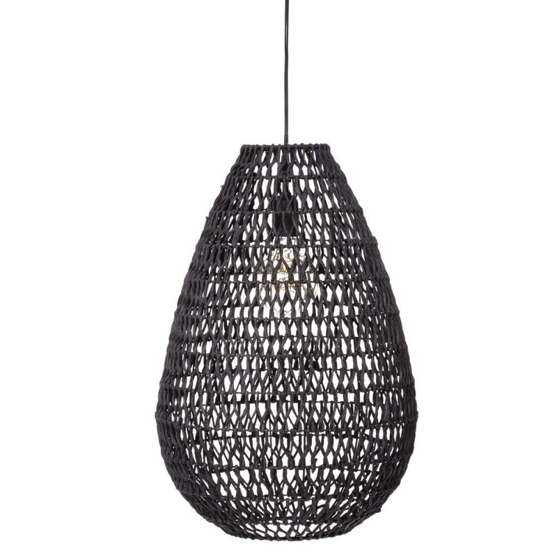 Lámpara de techo negra e27 coleccion tressé ø37,5 x 55 cm