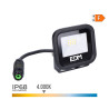 Foco proyector led 10 w 800 lm 4000 k luz día, black series, 9,2 x 2,7 x 8,1 cm