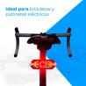 Luz trasera led con intermitentes y mando para bicicleta