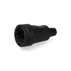 Base aérea t/tl goma maciza, negra, retractilada