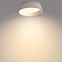 Plafón interior led 14 w 1.100 lm 3.000 k gris mod. dawn, ø34 cm