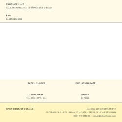Azucarero/salero de cerámica blanco ø9,5 x 8,5 cm