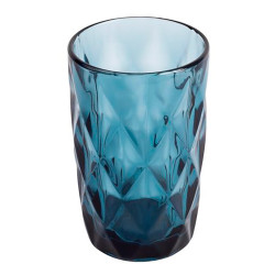 Vaso de cristal con relieve modelo aqua, 350 ml, 4 uds