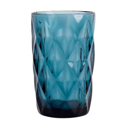Vaso de cristal con relieve modelo aqua, 350 ml, 4 uds
