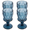 Copa de cristal con relieve modelo aqua, 250 ml, 4 uds