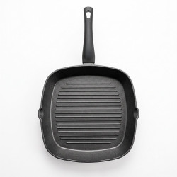Sartén asador grill de aluminio forjado expert, 28 x 28 x 4,2 cm
