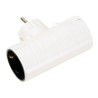 Adaptador doble lateral schuko 2p+t 16a 250v~, blanco