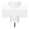 Adaptador triple lateral schuko 2p+t 16a 250v~, blanco