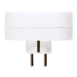 Adaptador doble frontal schuko 2p+t 16a 250v~, blanco