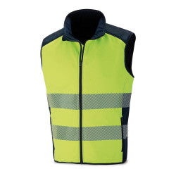Chaleco de alta visibilidad softshell amarillo fluor talla xl
