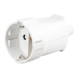 Base aérea schuko 2p+t 16a 250v~, blanca, blíster