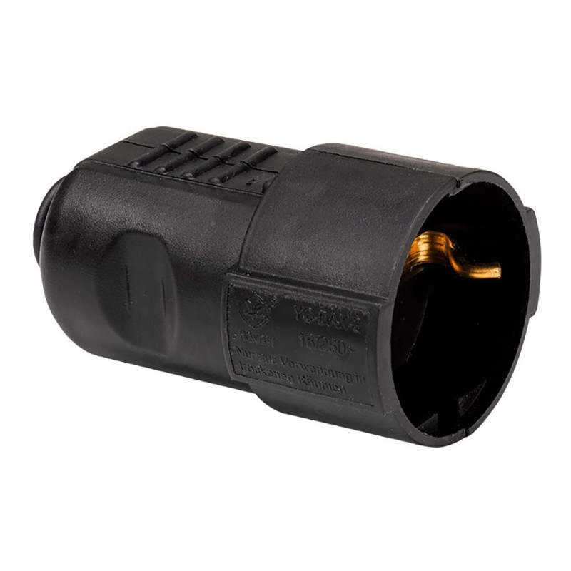 Base aérea schuko 2p+t 16a 250v~, negra