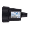 Base aérea goma schuko 2p+t 16a 250v~, negra