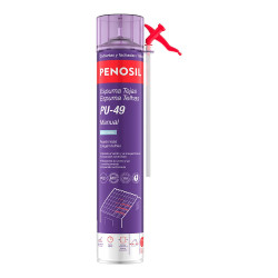 Espuma poliuretano para pegado de tejas pu-49m manual gris, 750 ml