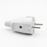 Clavija 2p+t schuko 16a 250v~, salida recta, blanca