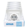 Base empotrable schuko 2p+t 16a 250v~, s10, blanco, 5 uds