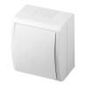 Conmutador superficie, 10ax 250v~, ip54, serie aquarius, blanco, blister