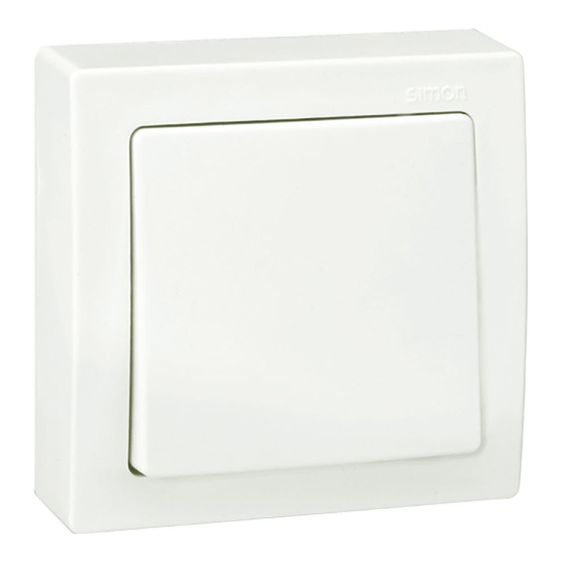 Conmutador superficie, 10ax 250 v~, ip20, serie simon 73 loft, blanco, retractilado