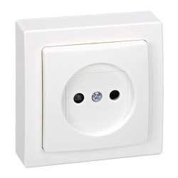 Base superficie, 2p 16a 250v~, ip20, serie simon 73 loft, blanco, retractilado