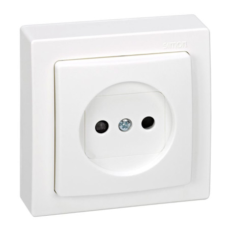 Base superficie, 2p 16a 250v~, ip20, serie simon 73 loft, blanco, retractilado