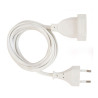 Prolongador con 1 toma, 10a 250v~, sin toma tierra, cable h05vv-f 2x1mm², 2 m, blanco, blister