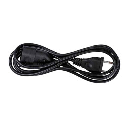 Prolongador con 1 toma, 10a 250v~, sin toma tierra, cable h05vv-f 2x1mm², 2 m, negro, blister