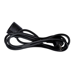 Prolongador con 1 toma, 16a 250v~, 3680w, ip20, cable h05vv-f 3g1,5mm², 2 m, negro