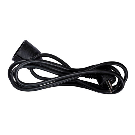 Prolongador con 1 toma, 16a 250v~, 3680w, ip20, cable h05vv-f 3g1,5mm², 2 m, negro