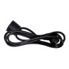Prolongador con 1 toma, 16a 250v~, 3680w, ip20, cable h05vv-f 3g1,5mm², 2 m, negro