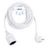 Prolongador con 1 toma, 16 a 250 v~, ip20, cable h05vv-f 3g1,5 mm², 5 m, blanco