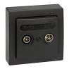 Toma superficie r-tv+sat intermedia, ip20, serie simon73 loft, grafito, retractilado