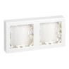 Marco con base, superficie, 2 elementos, horizontal, serie simon73 loft, blanco, retractilado