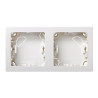 Marco con base, superficie, 2 elementos, horizontal, serie simon73 loft, blanco, retractilado
