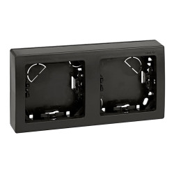 Marco con base, superficie, 2 elementos, horizontal, serie simon73 loft, grafito, retractilado