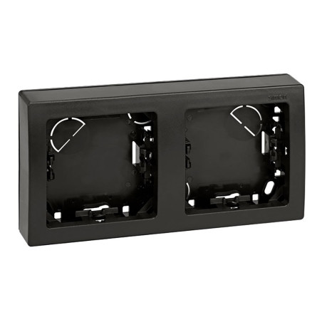 Marco con base, superficie, 2 elementos, horizontal, serie simon73 loft, grafito, retractilado