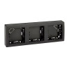 Marco con base, superficie, 3 elementos, horizontal, serie simon73 loft, grafito, retractilado