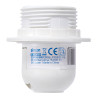 Portalámparas termoplástico, cuerpo roscado, e-27, blanco