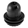 Portalámparas termoplástico, cuerpo roscado, e-27, negro