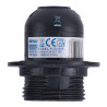 Portalámparas termoplástico, cuerpo roscado, e-27, negro
