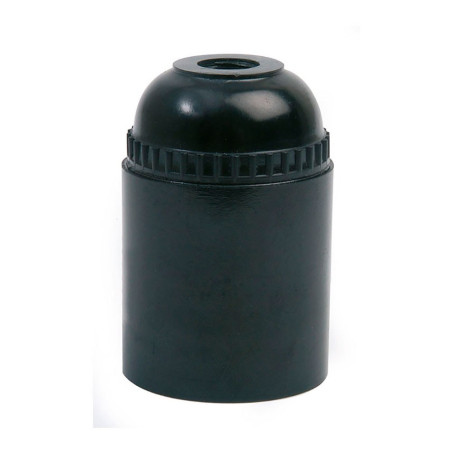 Portalámparas termoplástico, liso, e-27, negro, blister