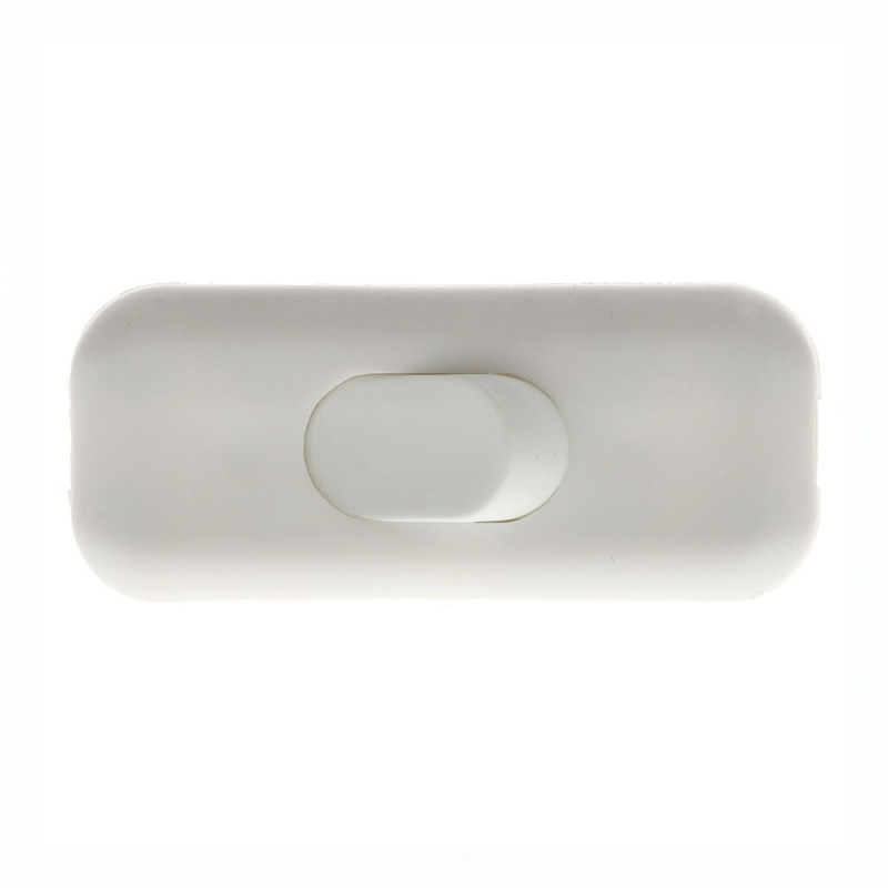 Interruptor de paso, plano, 2 a 250 v, blanco, retractilado