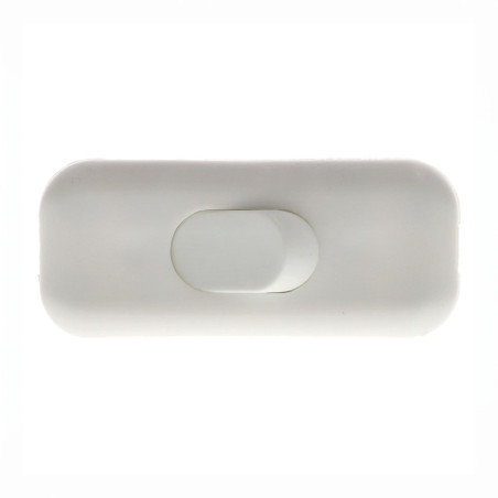 Interruptor de paso, plano, 2 a 250 v, blanco, retractilado