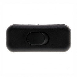 Interruptor de paso, plano, 2 a 250 v, negro, retractilado