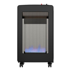 Estufa de gas de interior. fold llama azul fulmo negro larga