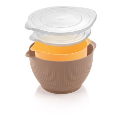 Boles de plástico con tapa, delícia, 2 uds