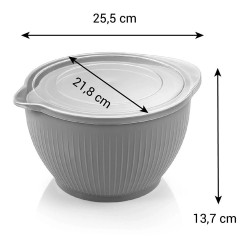 Boles de plástico con tapa, delícia, 2 uds