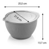 Boles de plástico con tapa, delícia, 2 uds