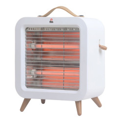 Estufa de cuarzo pie 400w anti-vuelco ev-400, blanco, 22 x 11 x 26 cm